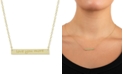 Giani Bernini "Love you More" Bar Pendant Necklace, 16" + 2" extender, Created for Macy's